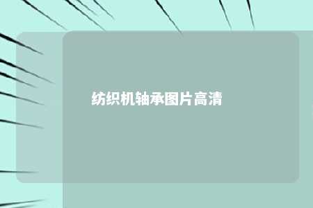 纺织机轴承图片高清 